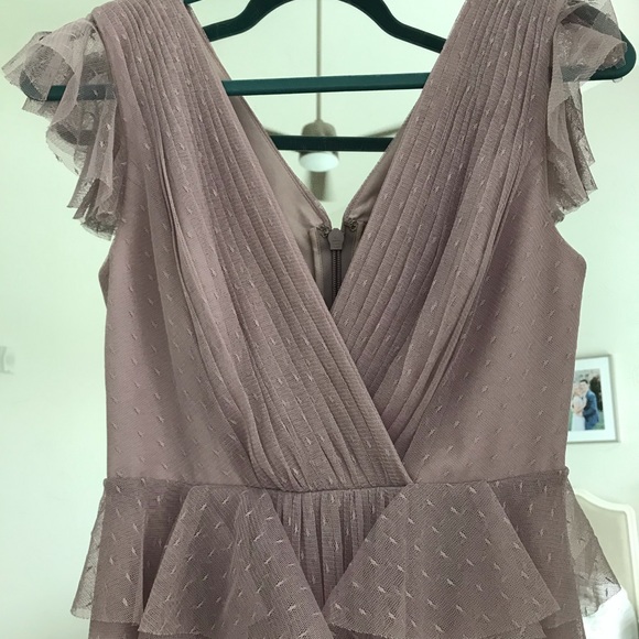 Purple BCBG Maxazria Tulle Maxi Dress - Picture 3 of 5